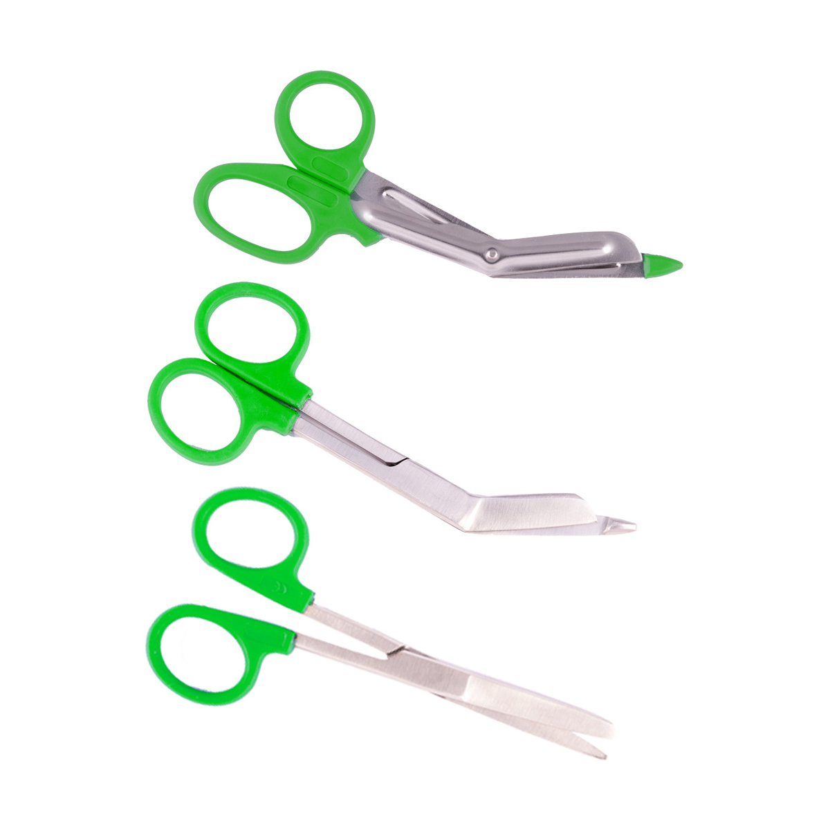 Nursing Scissors Set Plastic Handle Green