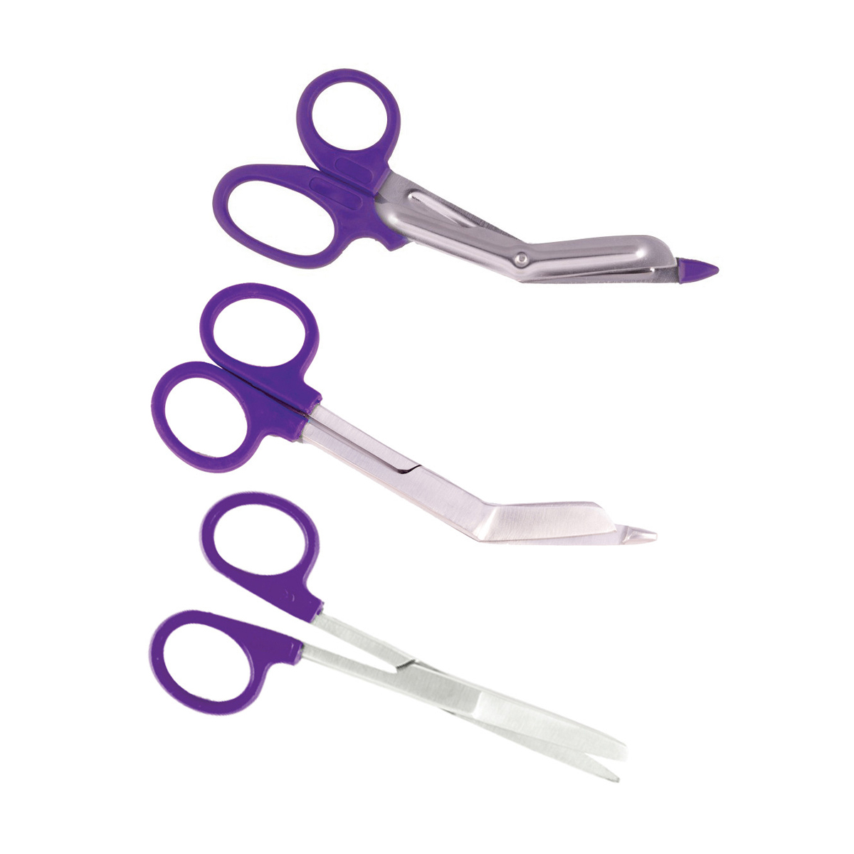 Nursing Scissors Set Plastic Handle Purple
