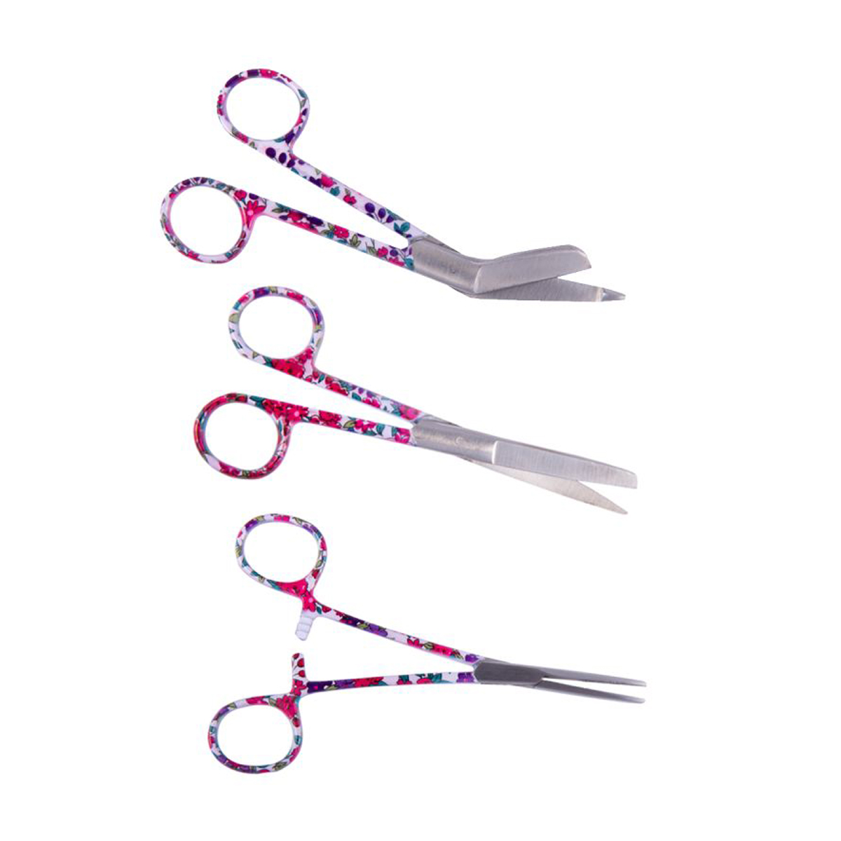 Scissors Set with Print Flowers Design