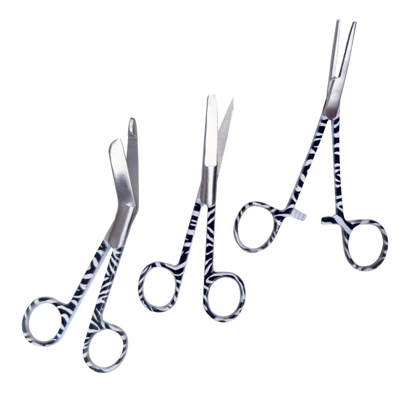 Scissors Set with Print Zeebra Lining Black
